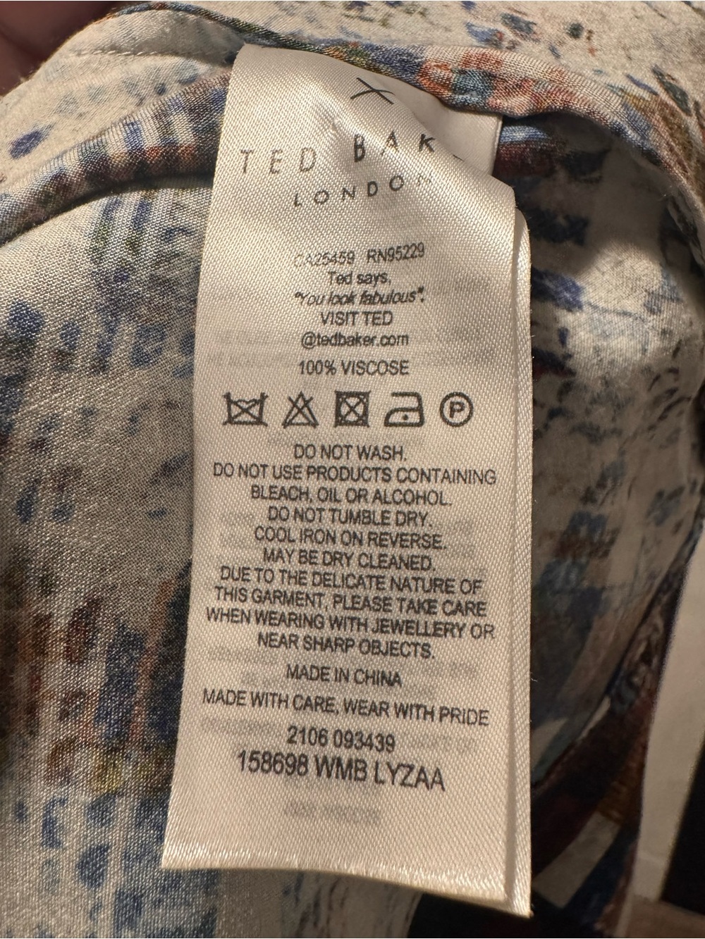 Ted Baker Multi-Color Printed Blouse - Picture 6 of 7